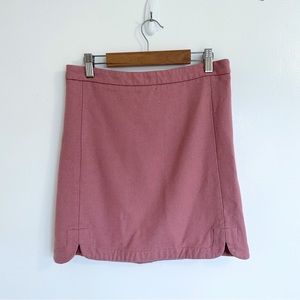 LOFT Wool Notched Miniskirt, Dusty Rose